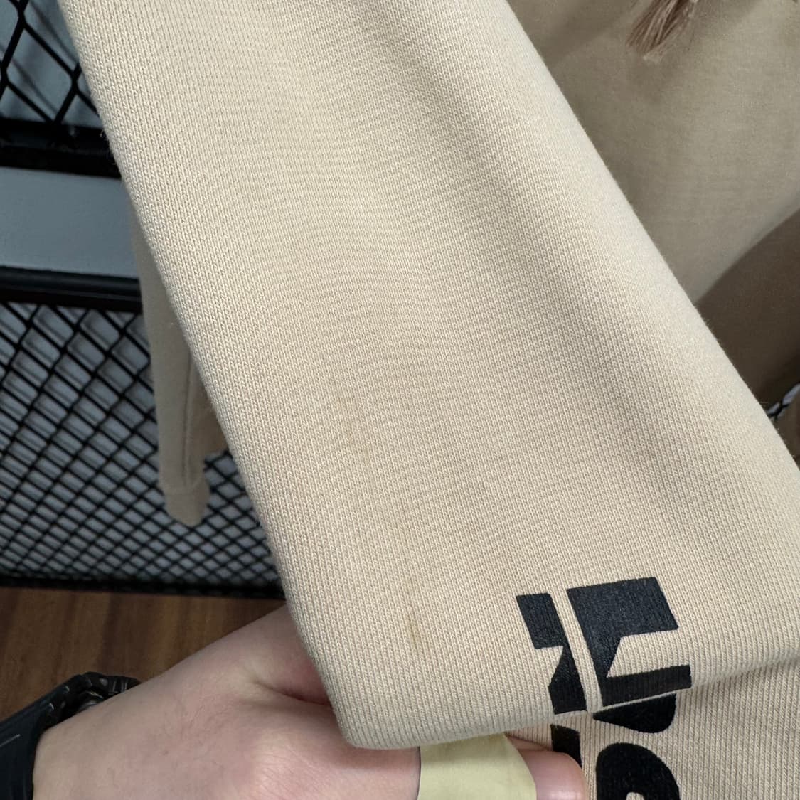 16S/S 앤더슨 벨 스웻셔츠 후드 원더러스트 빅 프린팅 디테일 베이지 상품이미지9