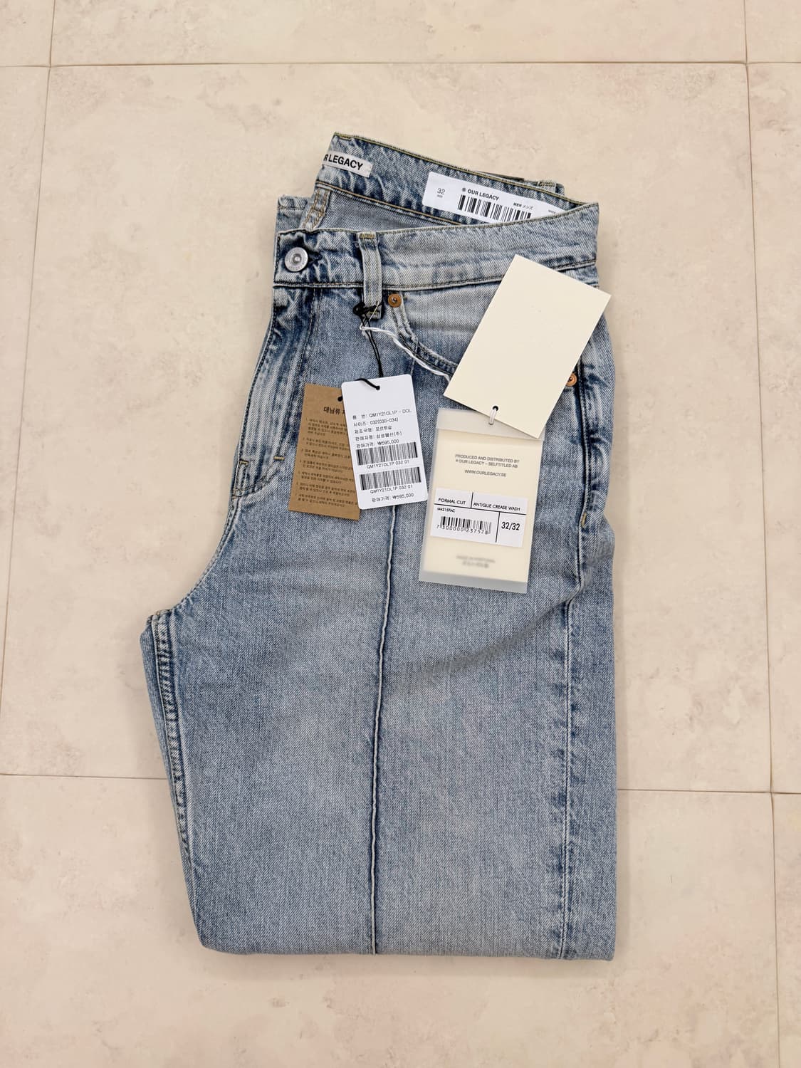 [32] 아워레가시 포멀컷 엔틱 크리즈 워시 데님 상품이미지6