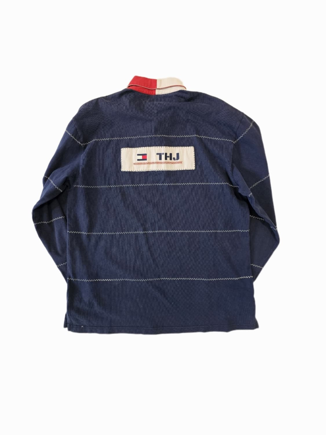 [XL] 90s 타미힐피거 빅 로고 패치 럭비 티셔츠 상품이미지2