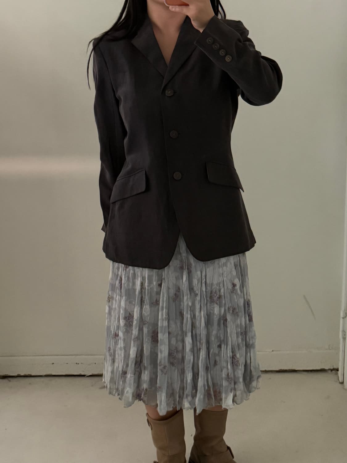 일본빈티지 모카브라운 클래식 3B 자켓 상품이미지4