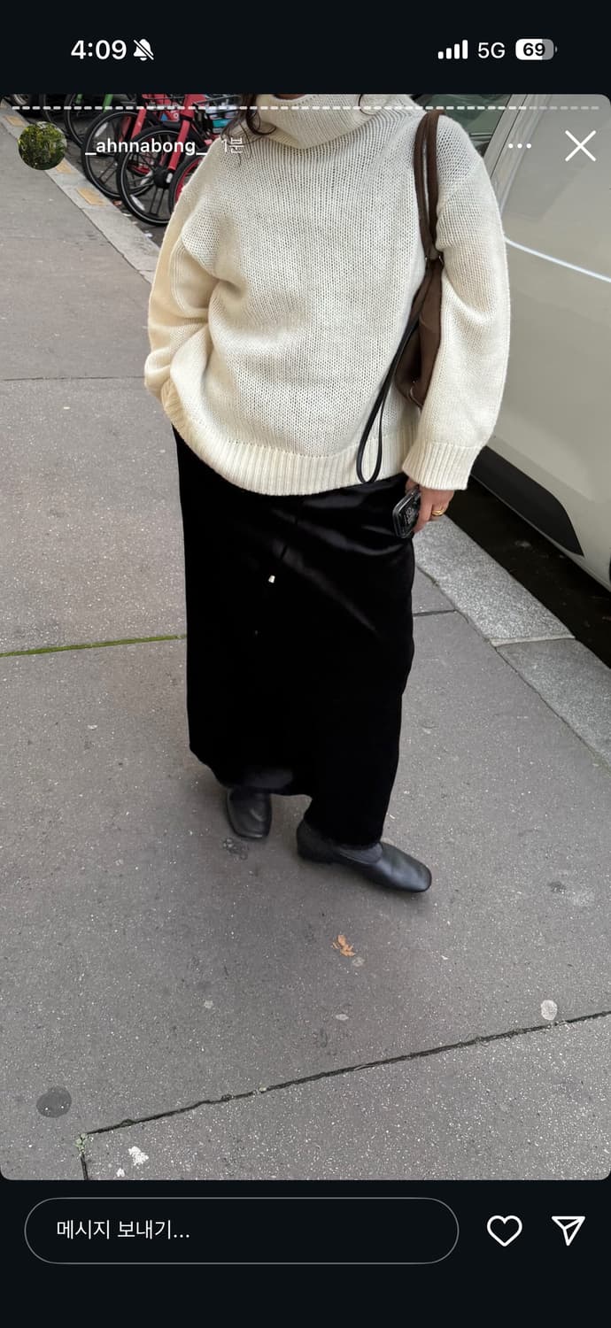 에토스 벨벳 밴딩 스커트 상품이미지4