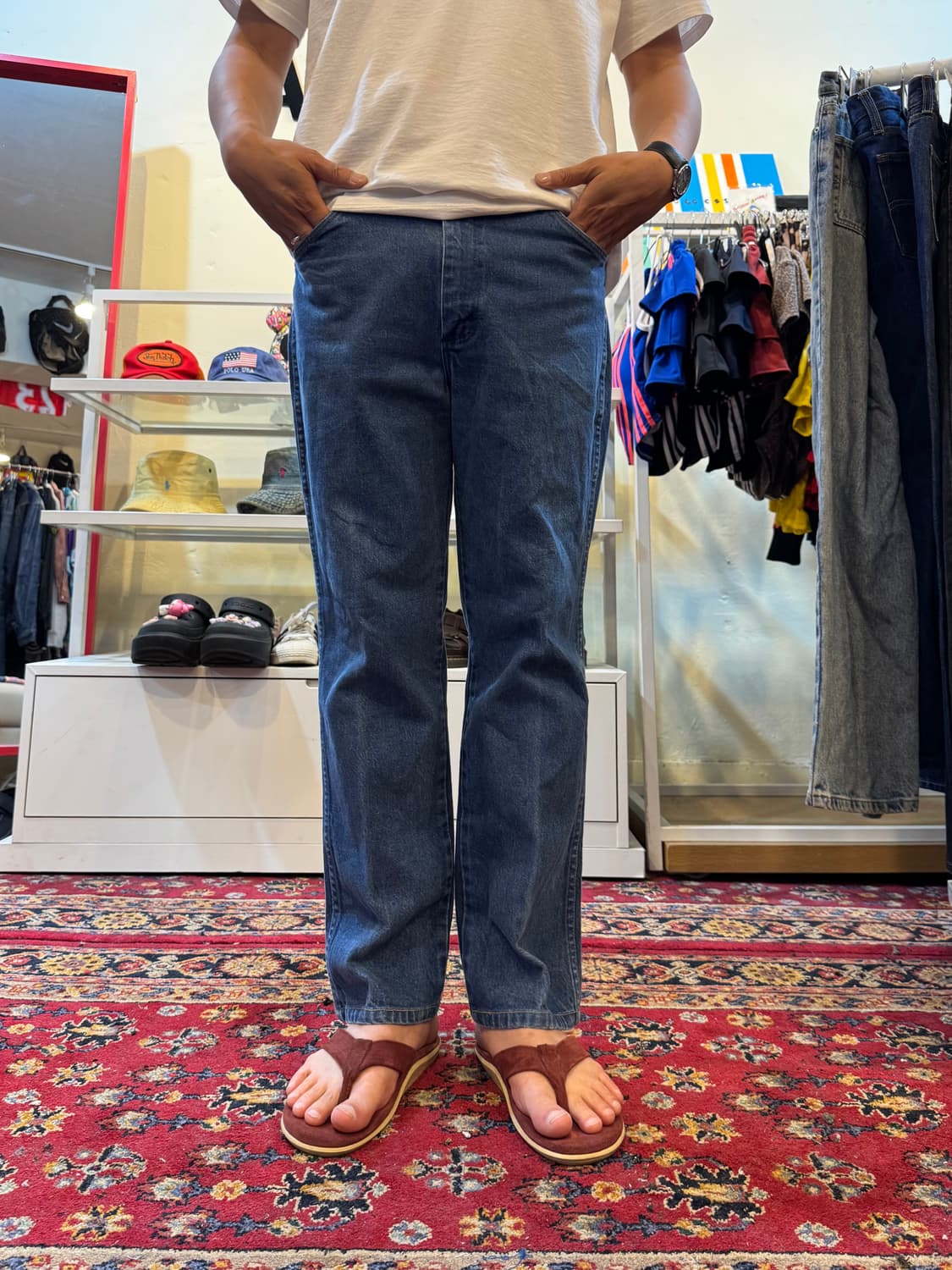 00s 빈티지 랭글러 936DEN 슬림 카우보이핏 데님 팬츠 35in  상품이미지1