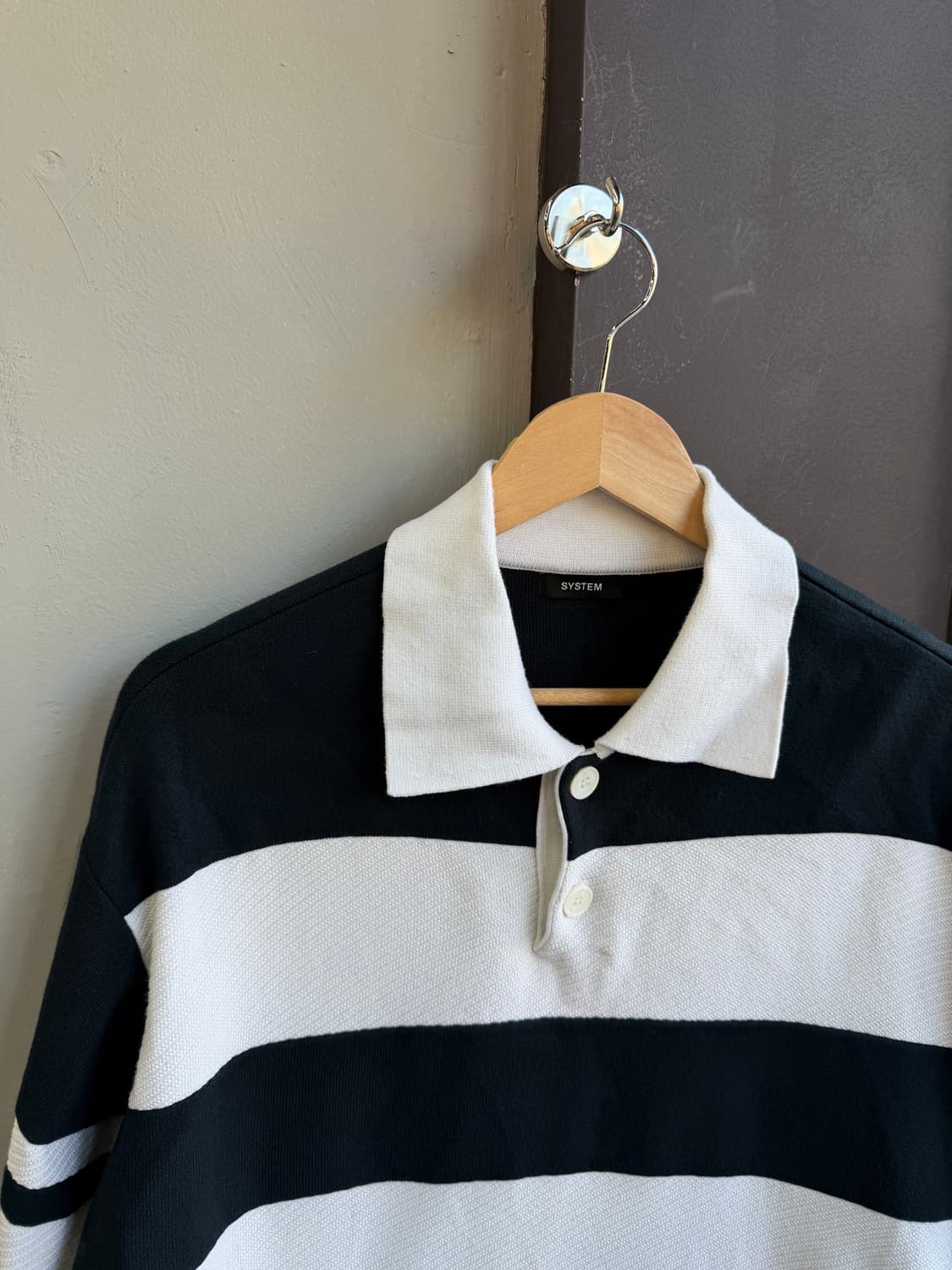 100~105/ 시스템옴므 24FW 럭비 스트라이프 니트 상품이미지3