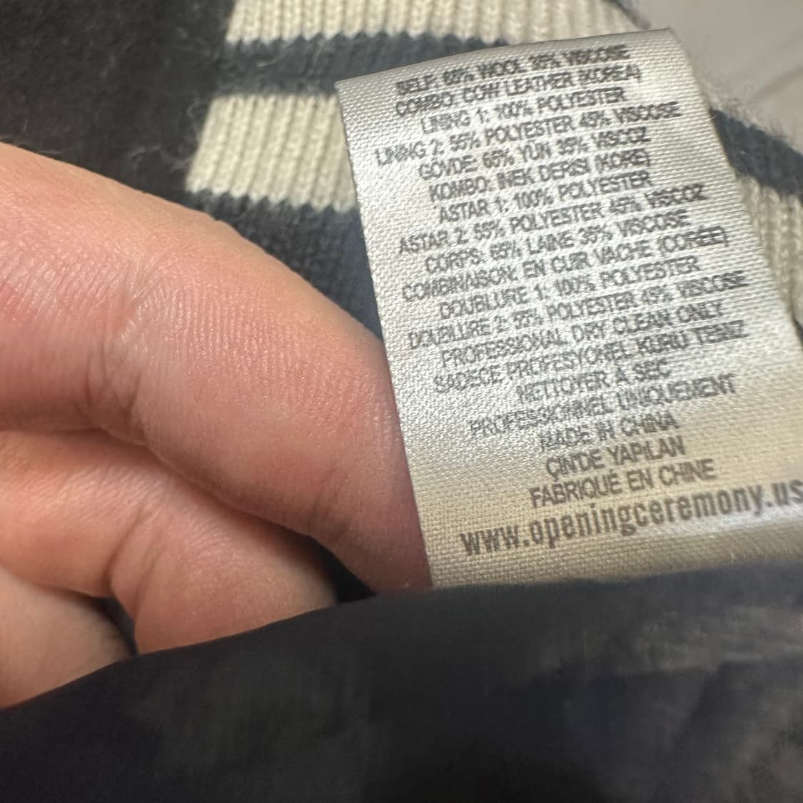 오프닝세레모니 블랙바시티자켓 S 상품이미지5