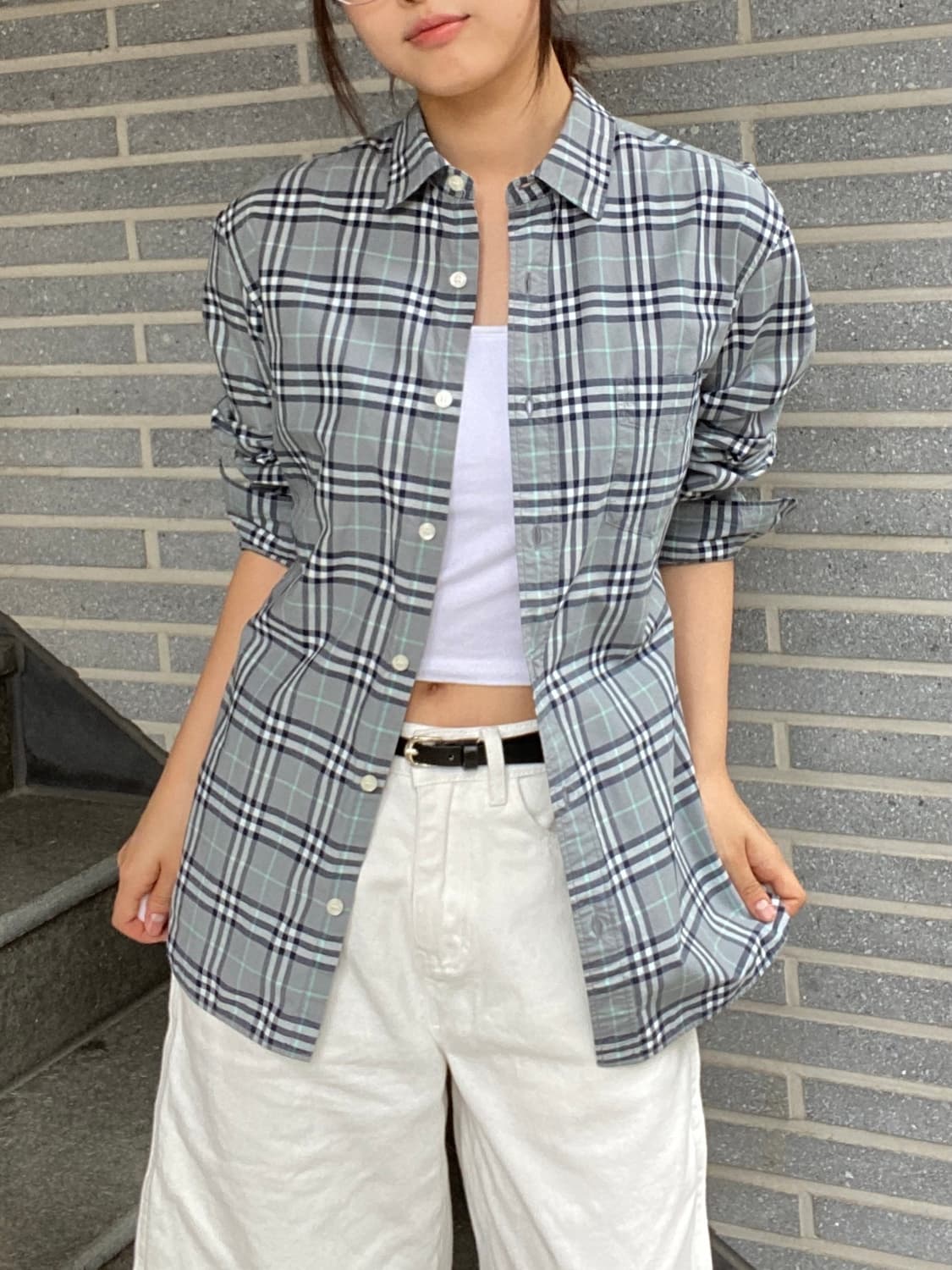 버버리 체크 셔츠 상품이미지2