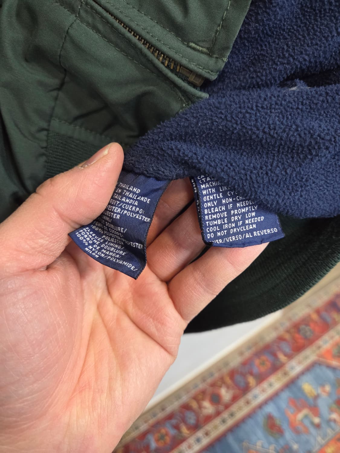 타미힐피거 90s 올드스쿨 월계수 자수로고 블루종자켓 xxl 상품이미지6