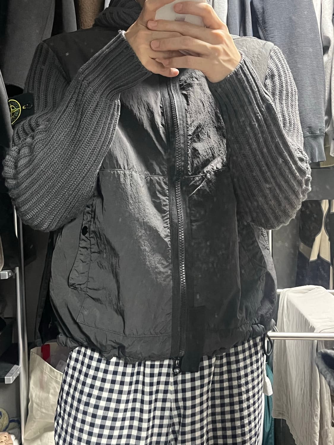 24fw 스톤 tc 니트자켓 상품이미지1