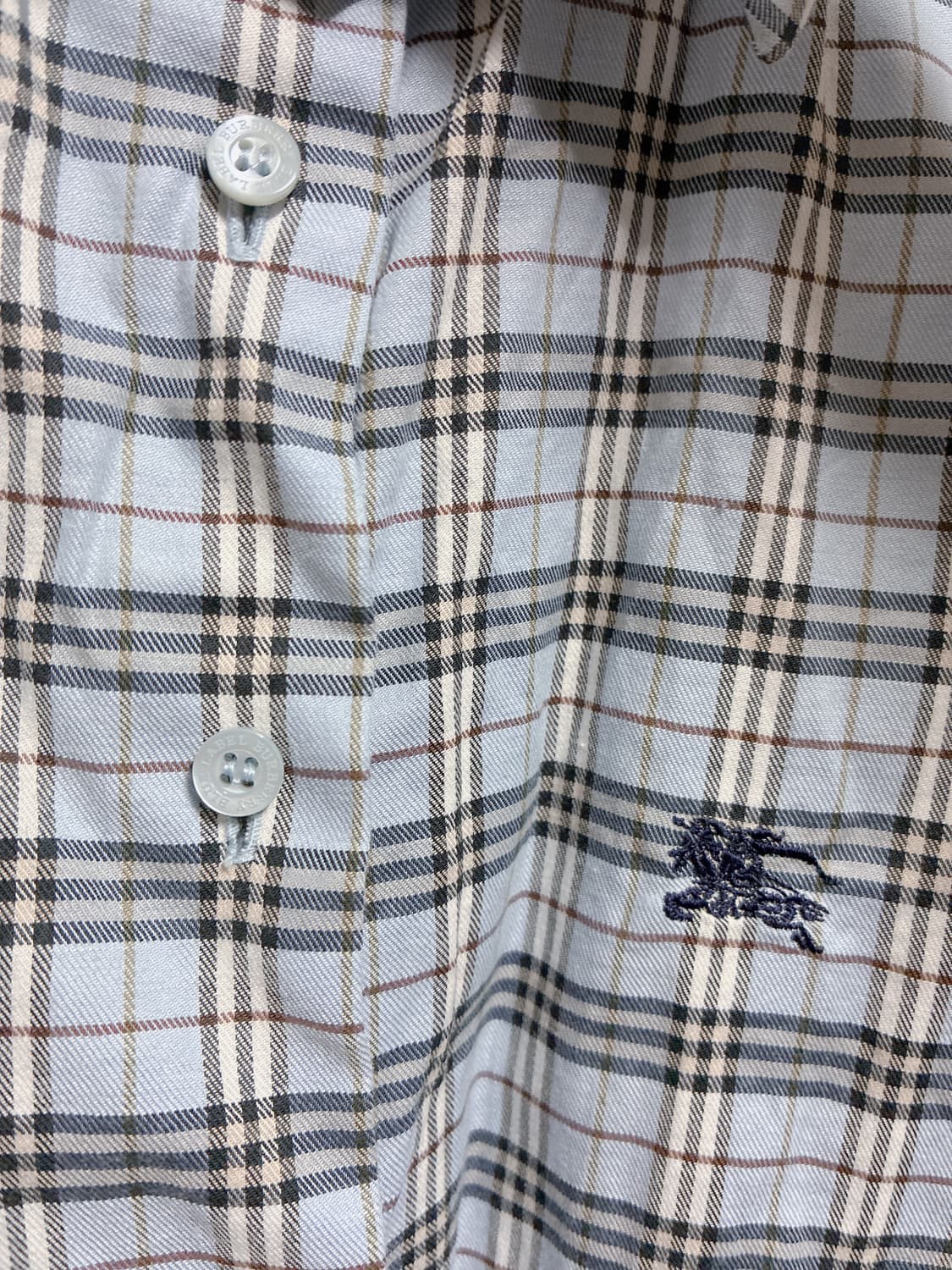 버버리 블루라벨 하늘색 반소매 블라우스 셔츠 상품이미지5