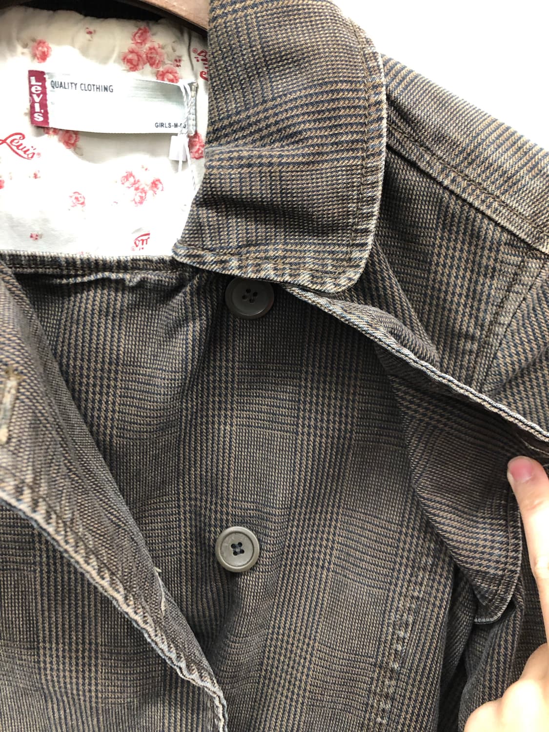 리바이스 체크 벨티드 더블 자켓 상품이미지4