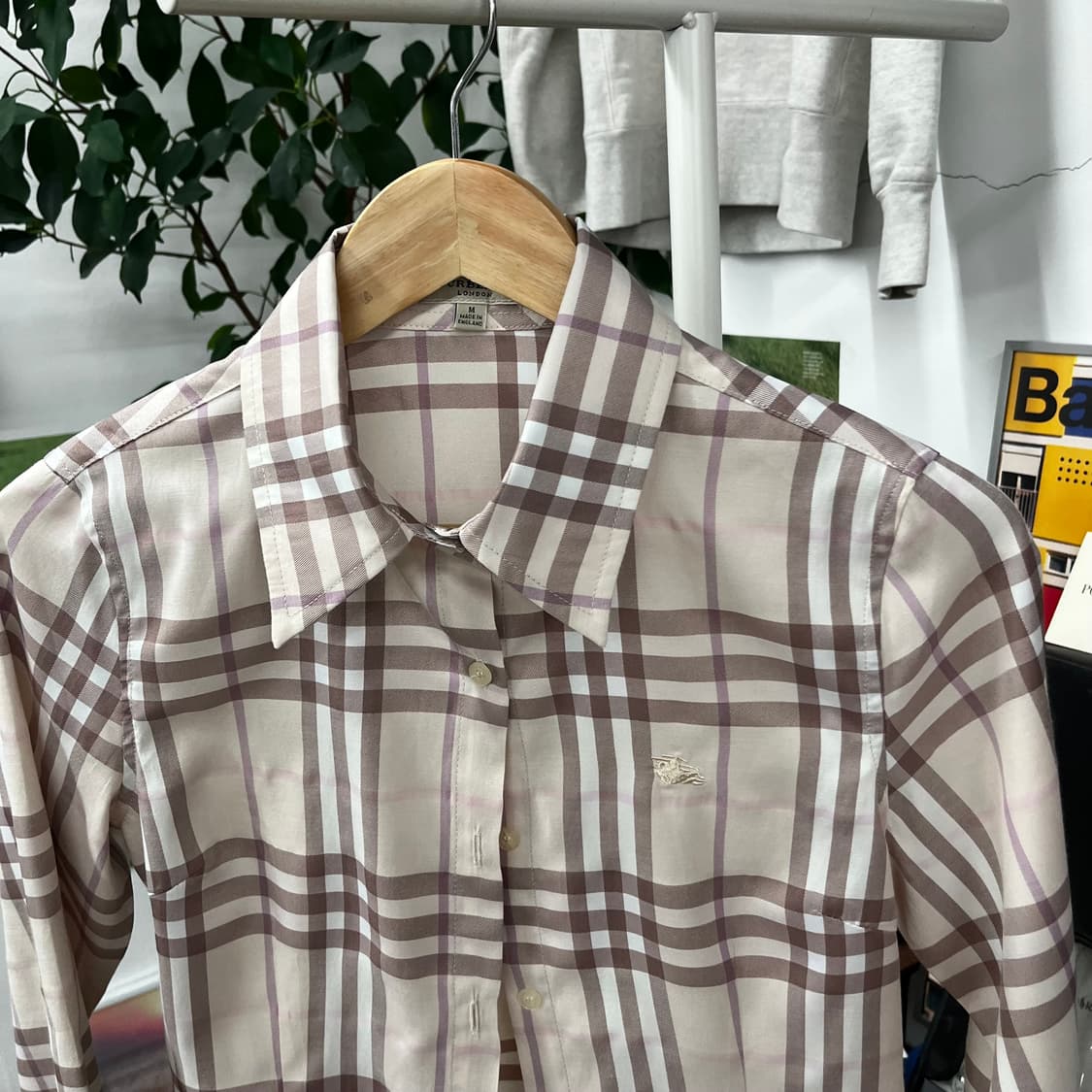 버버리 우먼 노바체크 셔츠 M 상품이미지2