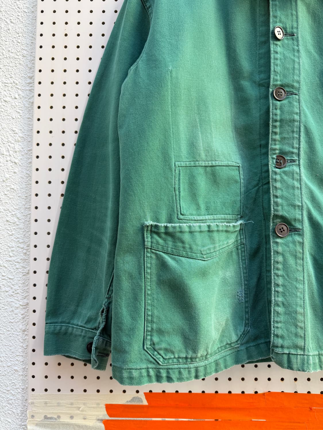 1950s OLD MODEL FADED GREEN 프렌치워크자켓 상품이미지6