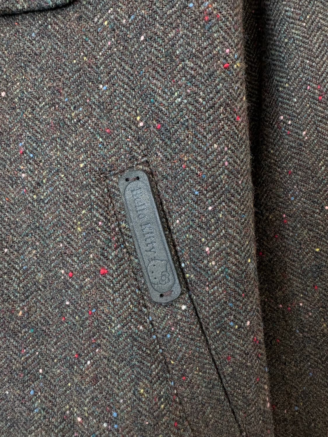 헬로키티 빈티지 모직 퍼 후드 숏 자켓 상품이미지4