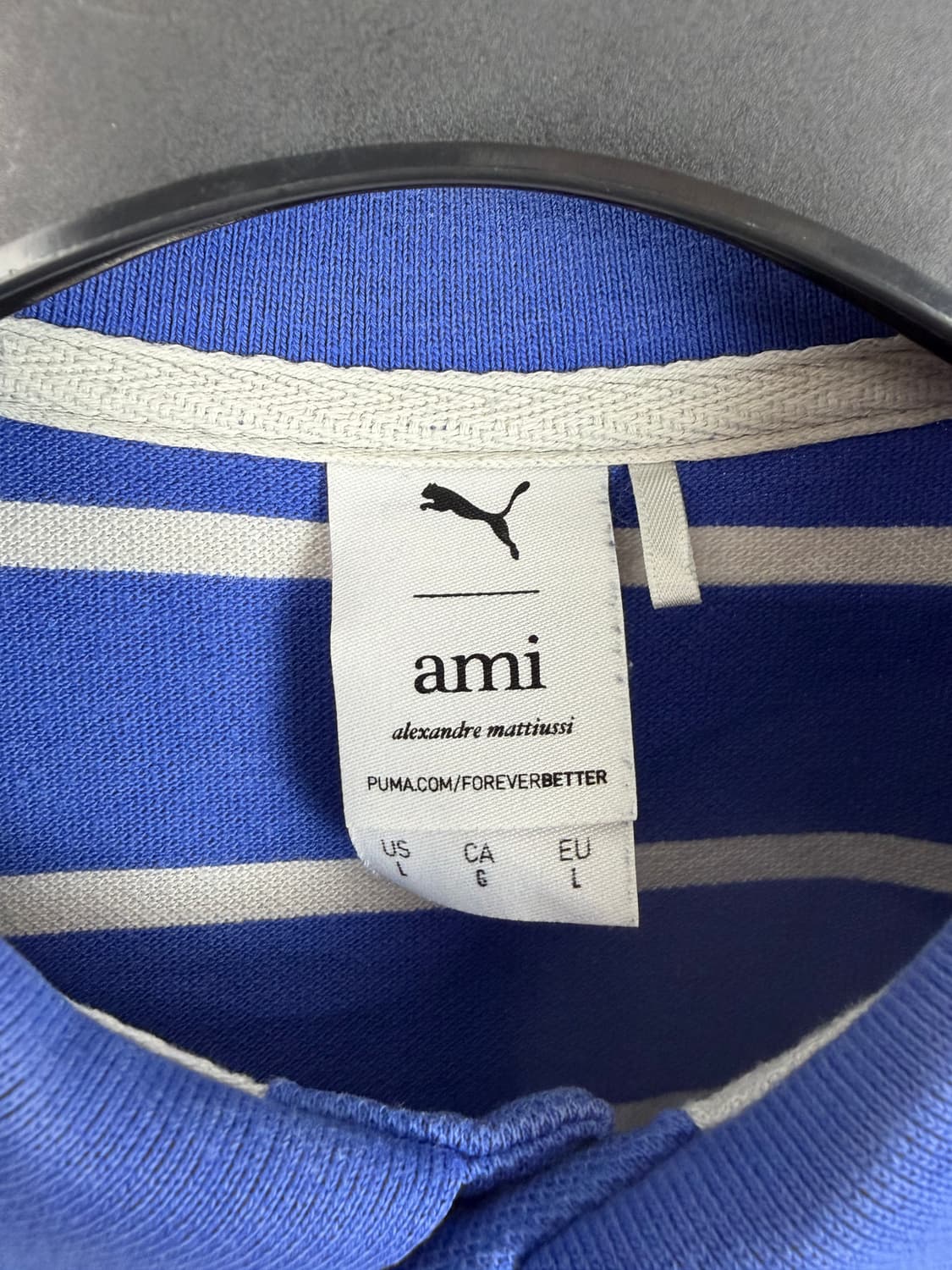 a582) 아미 AMI x 퓨마 스트라이프 카라티셔츠 상품이미지3