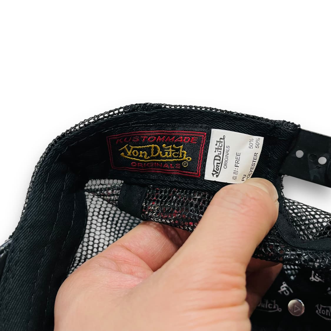 본 더치 y2k 락시크 PU 트러커 빈티지 메쉬캡 상품이미지8