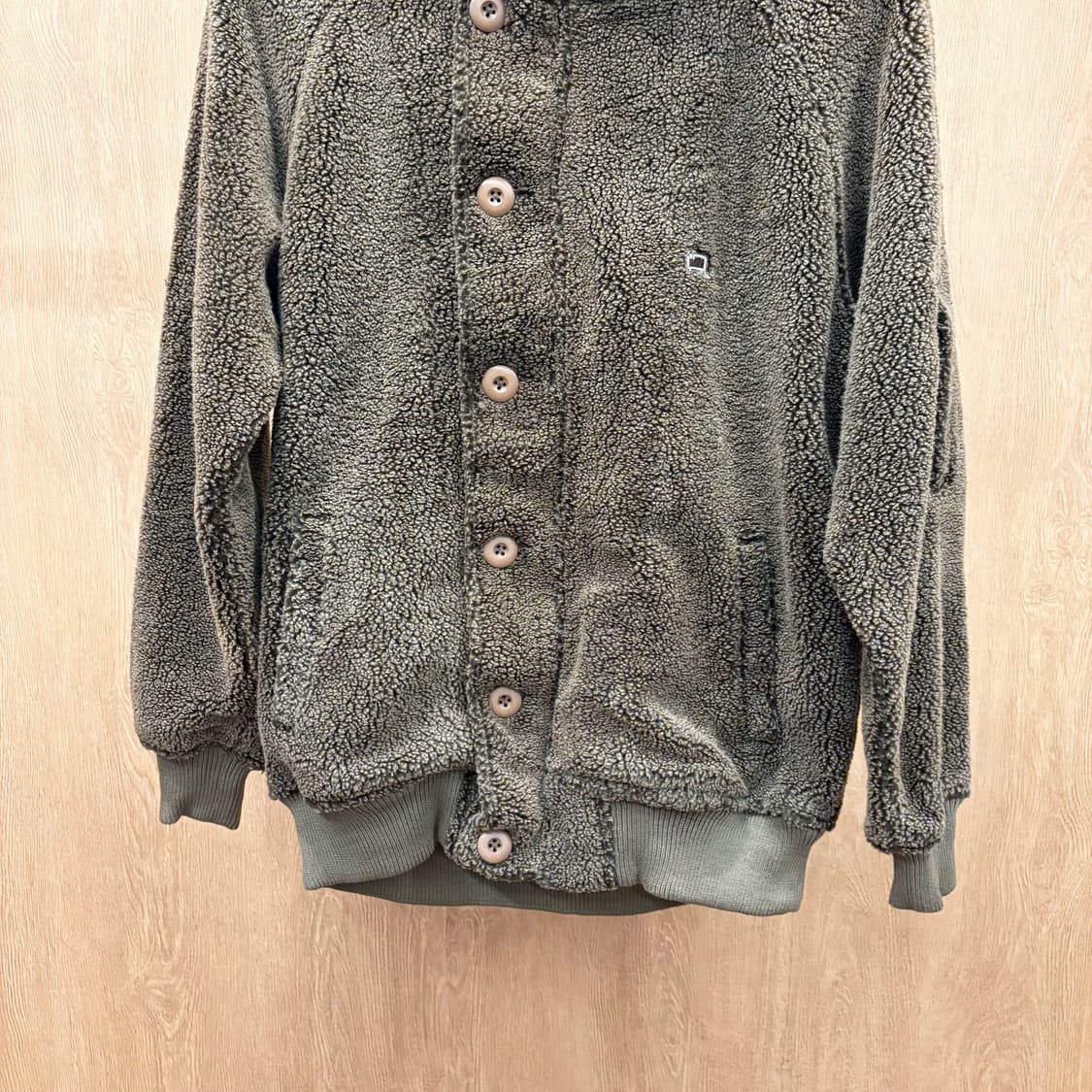 울리치 보아 플리스 후드 자켓 페이크 퍼 트리밍 소매 포켓 디테일 브라운 상품이미지5