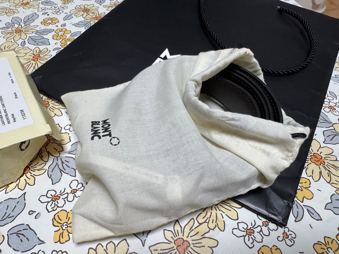 몽블랑 남성 양면 가죽 벨트 블랙/브라운 100cm 상품이미지8