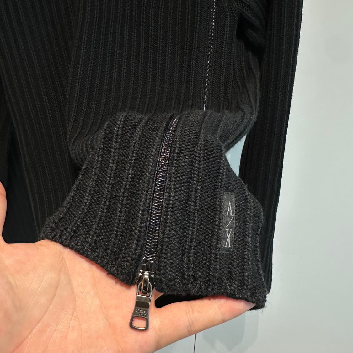 아르마니 익스체인지 어시메트릭 니트집업 상품이미지4