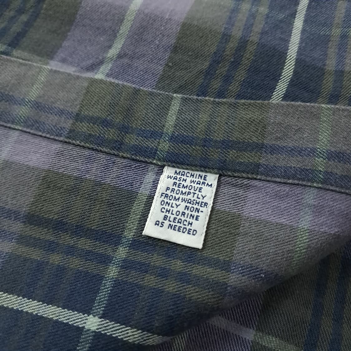 CK680 2XLT 폴로 90s 마드라스 체크 더스티퍼플 셔츠 남방 상품이미지5