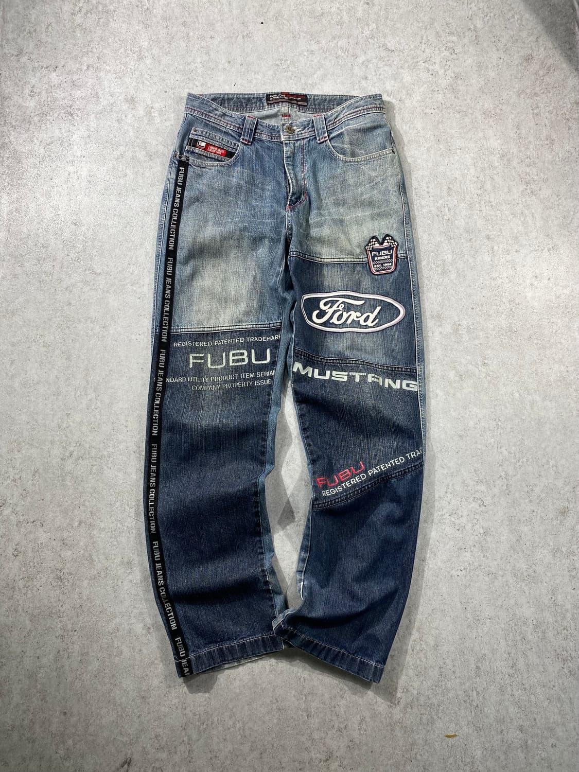 [30] 00s FUBU 후부 레이싱 루즈핏 데님팬츠 상품이미지1