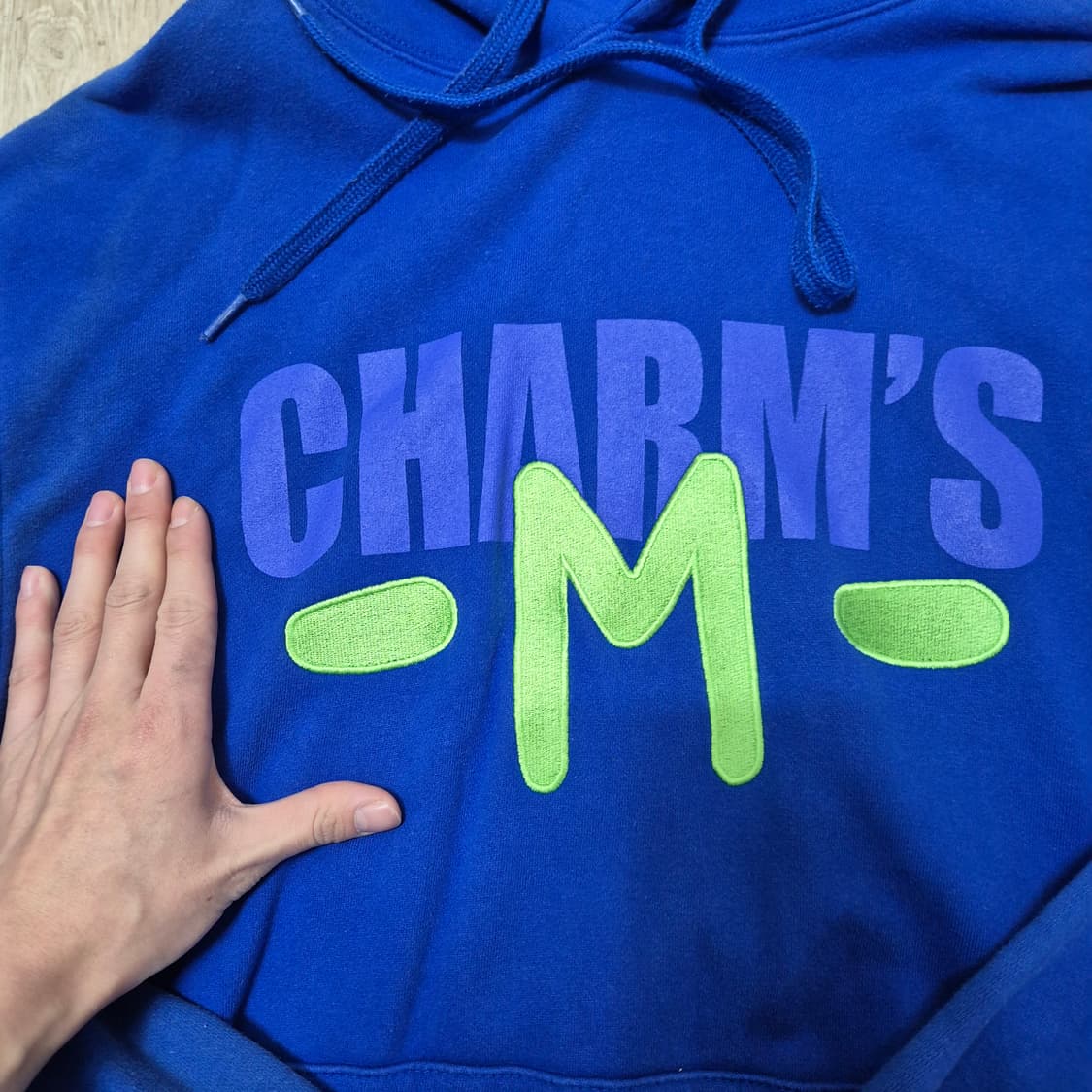 참스 빅로고 자수 후드티 상품이미지4