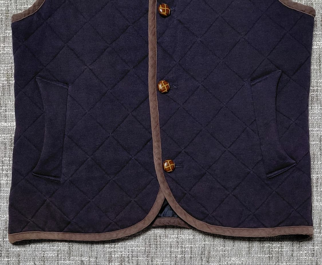 [M] 빔즈 하트(BEAMS HEART) 숄칼라 퀼팅 조끼 베스트 상품이미지3