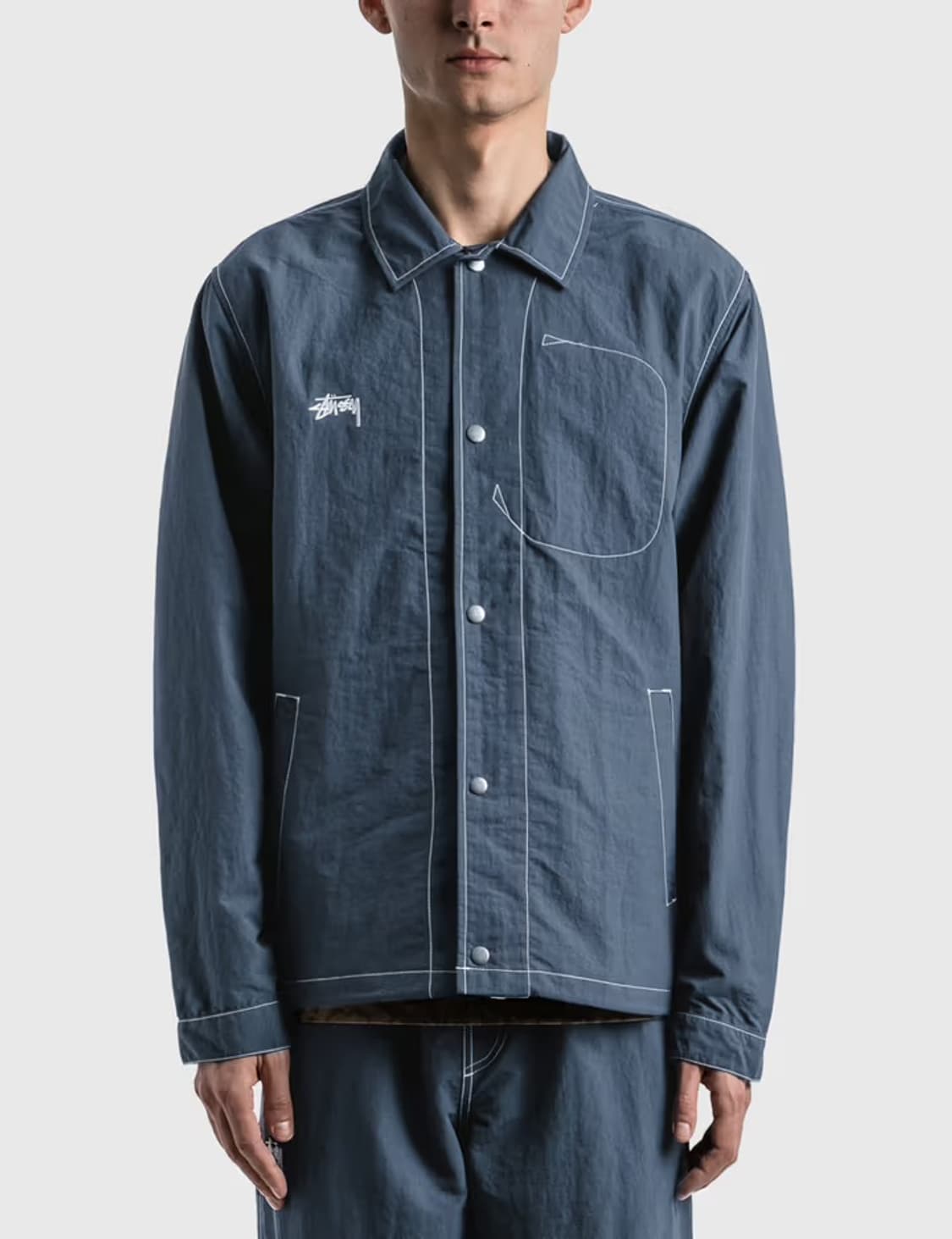 stussy 스투시 나일론 폴섬 나일론 자켓 네이비 M (103) 상품이미지9