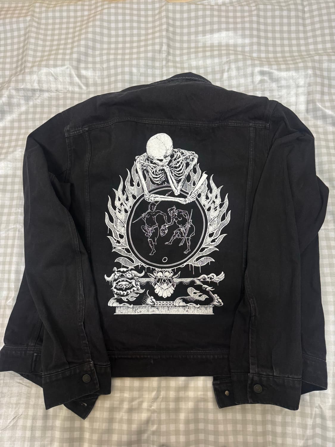 [XL] 알버트 체 x AQ 리플렉션 트러커 자켓 블랙 상품이미지1