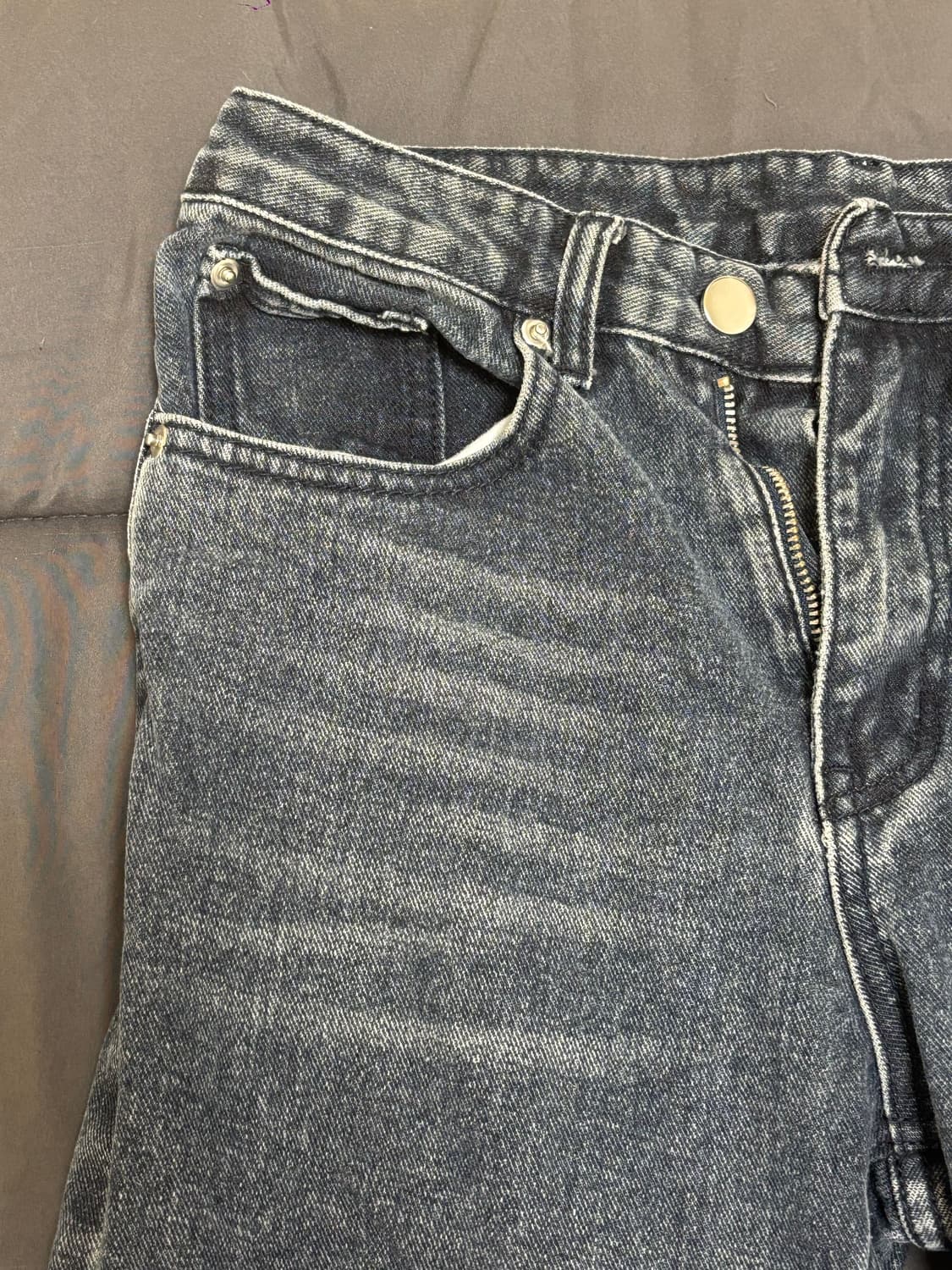 트릴리온 바이오스톤 워싱 스트레이트 데님 팬츠 (BLUE GRAY) S 상품이미지4