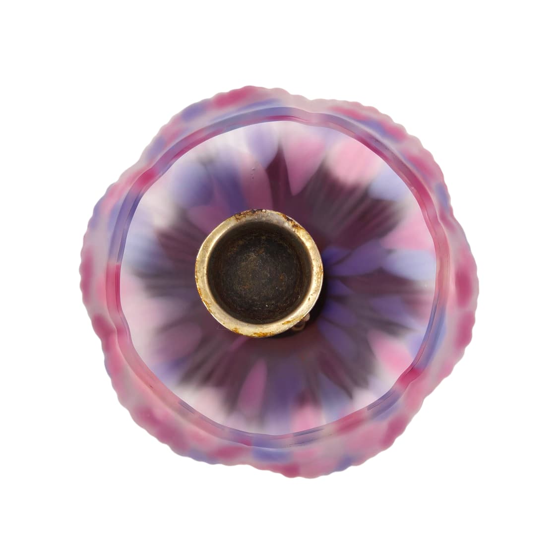 90s 호야 크리스탈 퍼플 튤립 화분 탁상 램프 상품이미지5