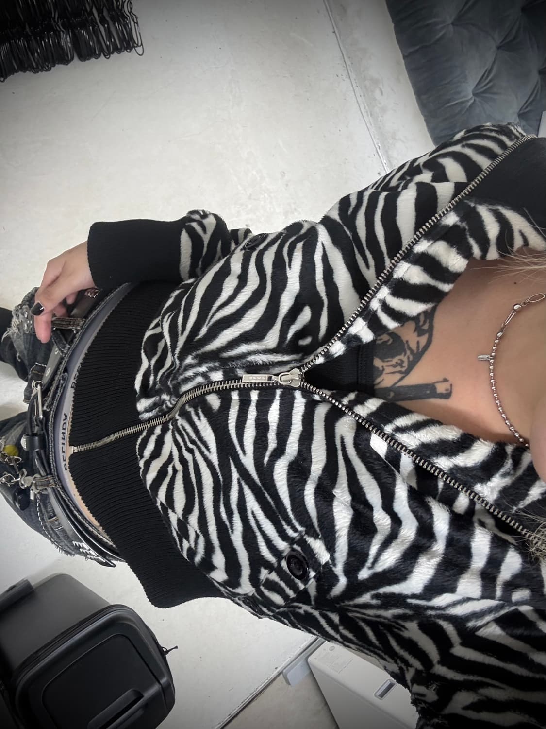 00s zebra pattern jacket 상품이미지5