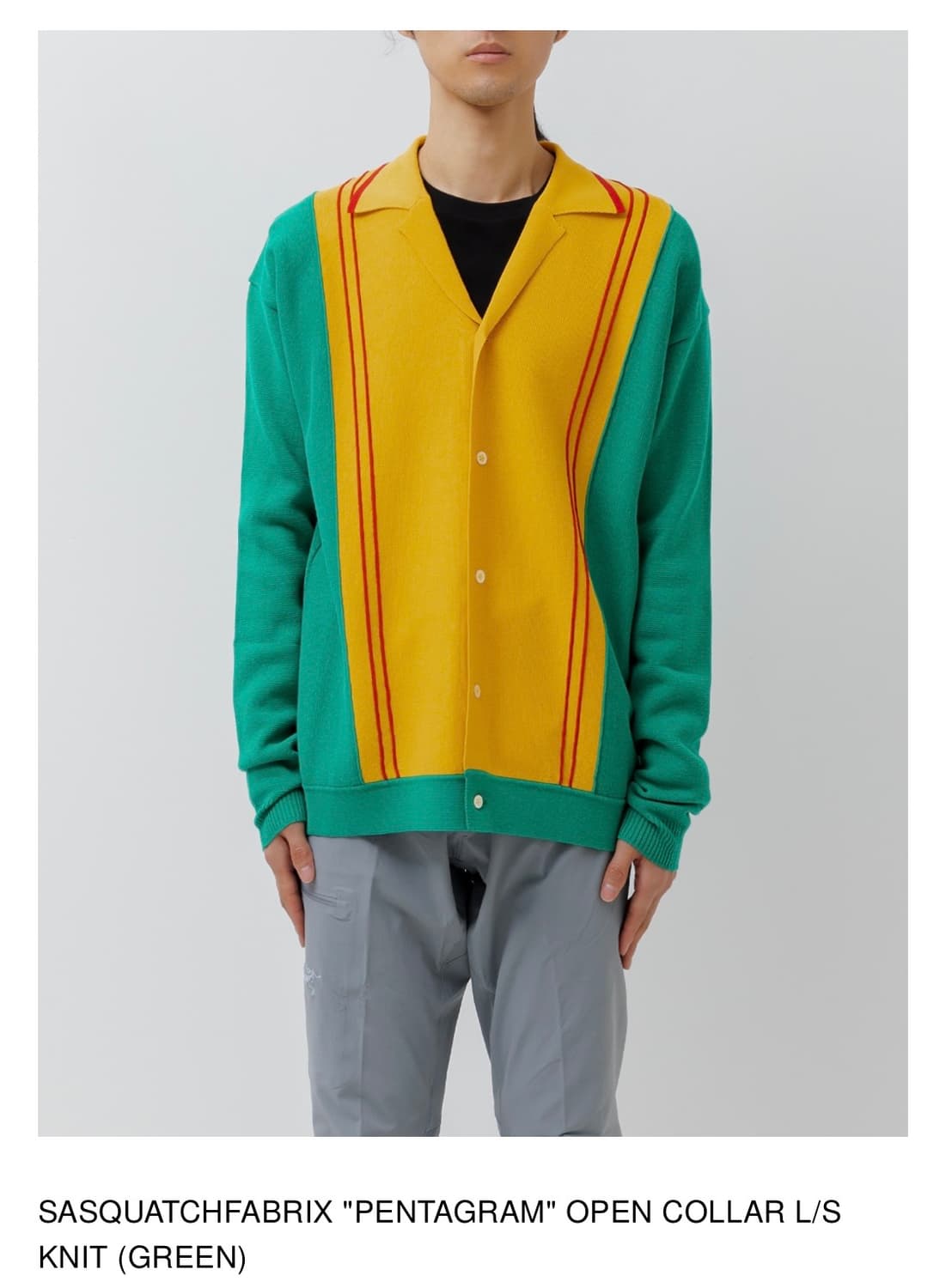 SASQUATCHFABRIX 사스콰치 패브릭스 펜타그램 니트 상품이미지1