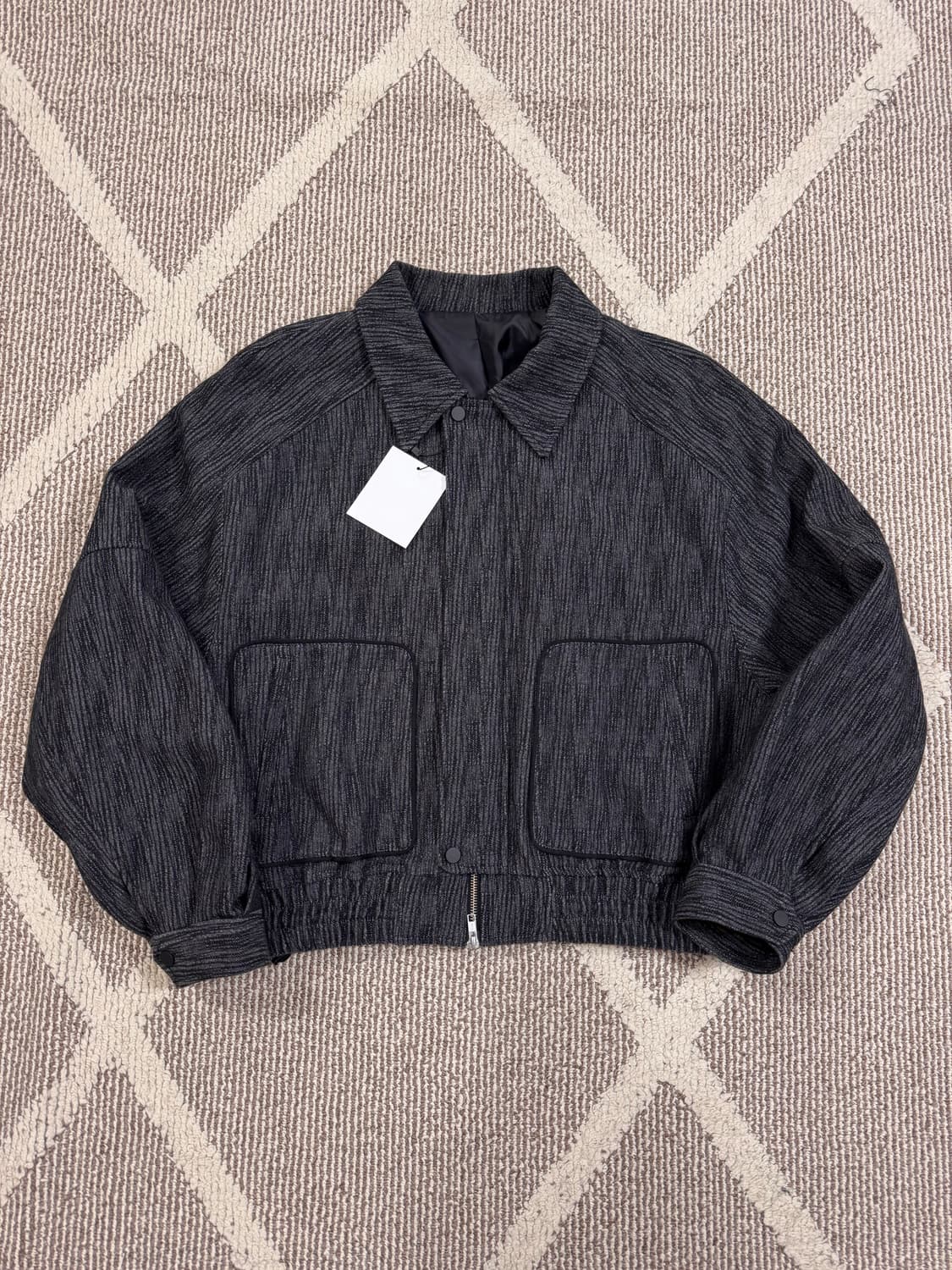 [새제품/48] 엘무드 그런지 오버사이즈 블루종 - 그레이 상품이미지4