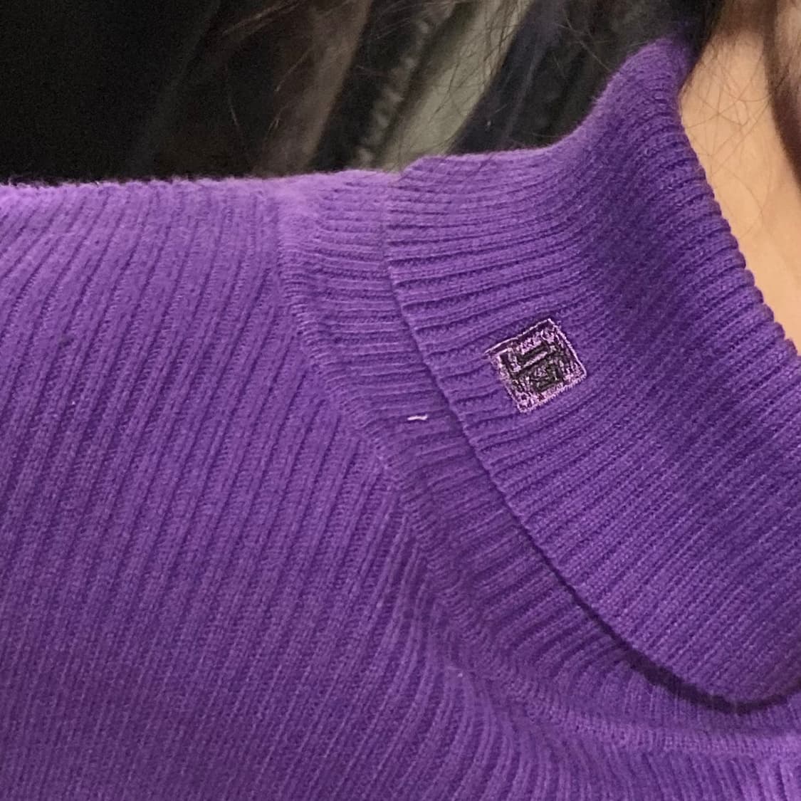 [IM] 폴로 랄프로렌 목폴라 골지 니트 퍼플 상품이미지5