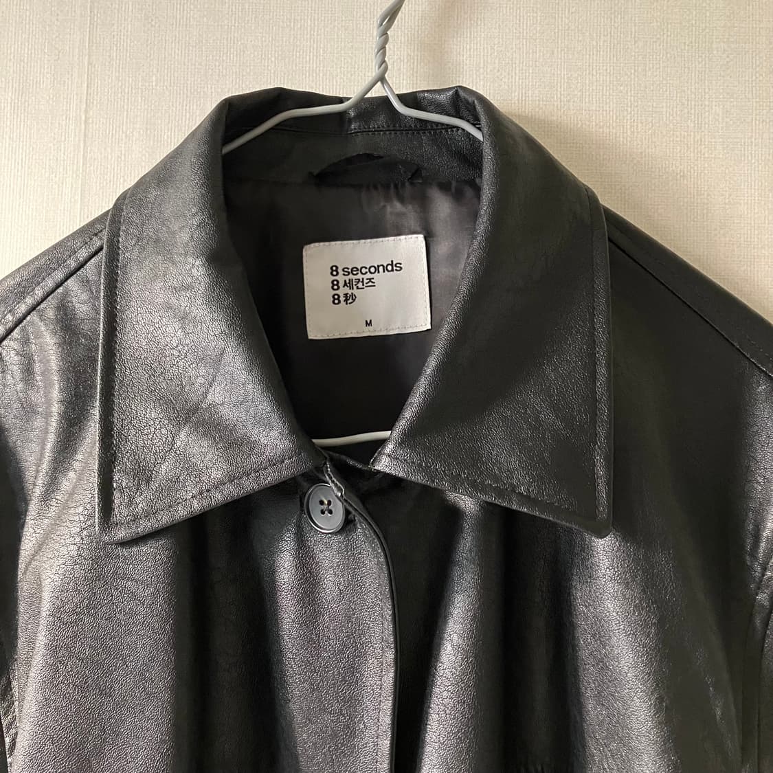 새상품 에잇세컨즈 레더 하프코트 상품이미지3