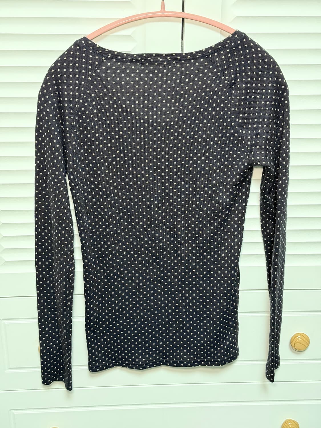 블랙 도트 긴팔티 ( 베이지 도트 ) 상품이미지2