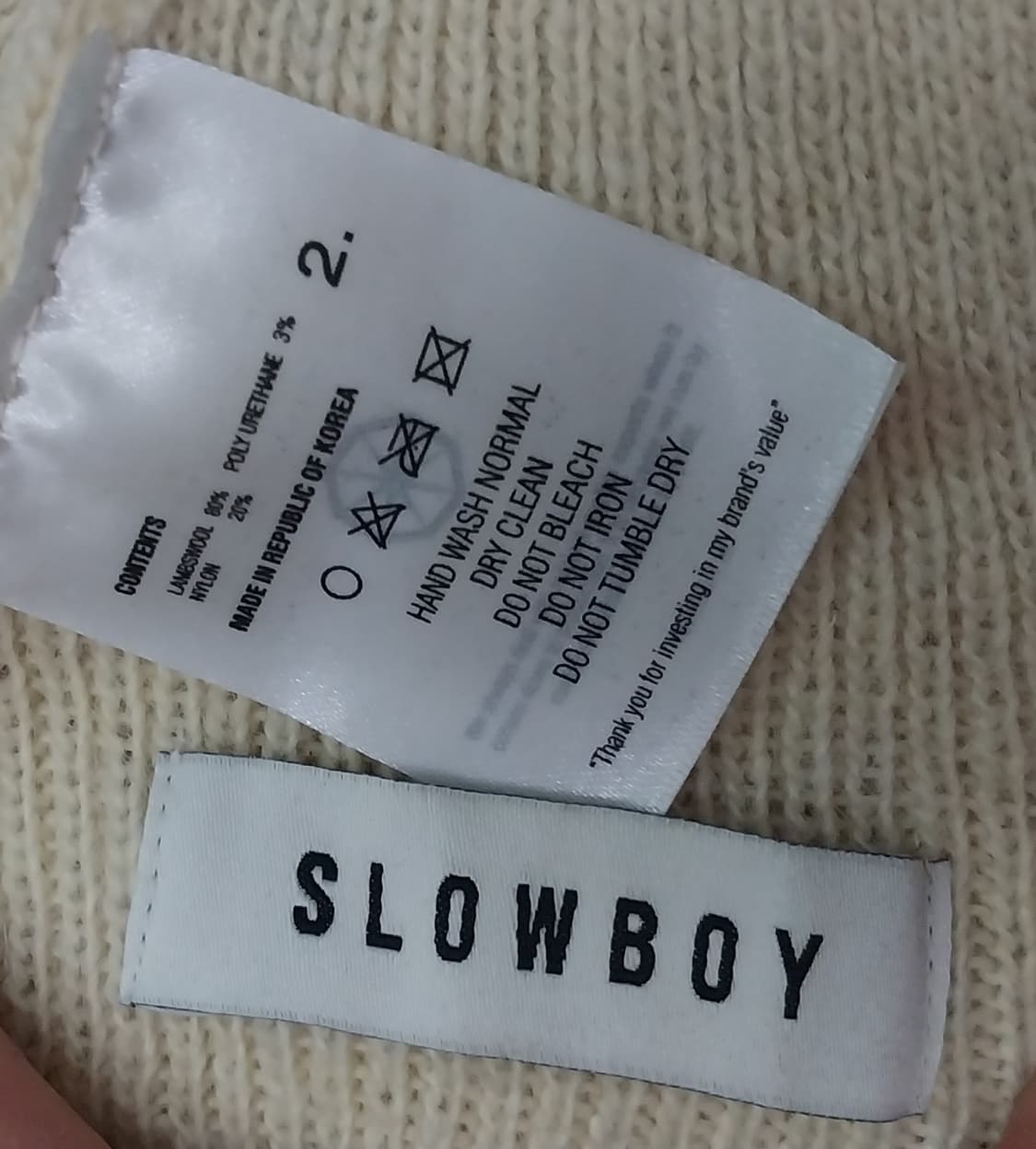 라모랭 SLOW BOY 아이보리 비니 2사이즈 상품이미지3