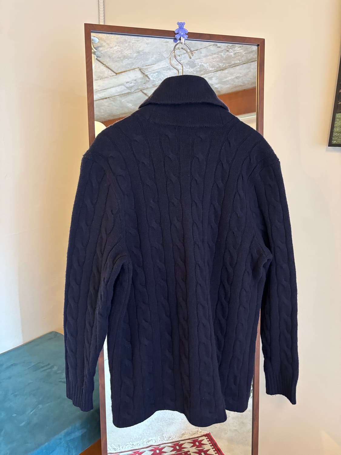 폴로 랄프로렌 숄카라 네이비 꽈배기 가디건 상품이미지5