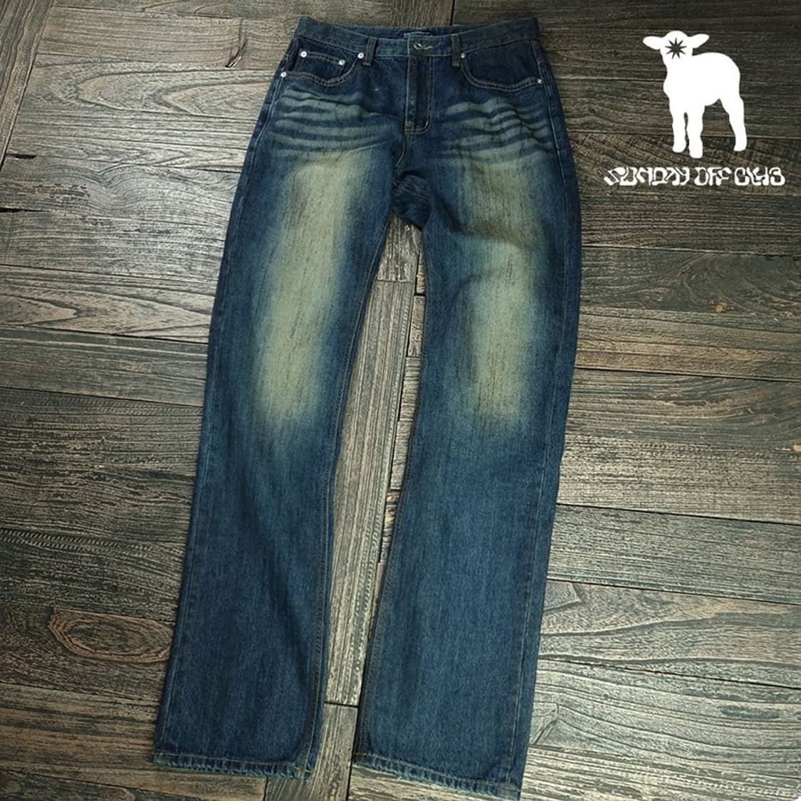 [선데이오프클럽] 머드 워시드 스트레이트 레그 진 M20288 상품이미지1