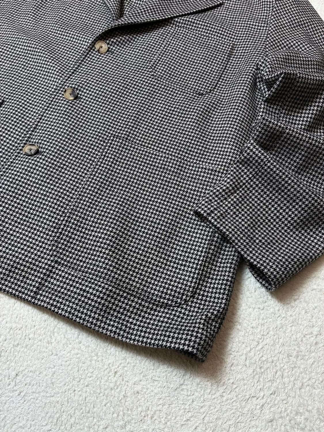 드본팩쳐 100% 캐시미어 하운드체크 프렌치 자켓 PN6362 상품이미지3