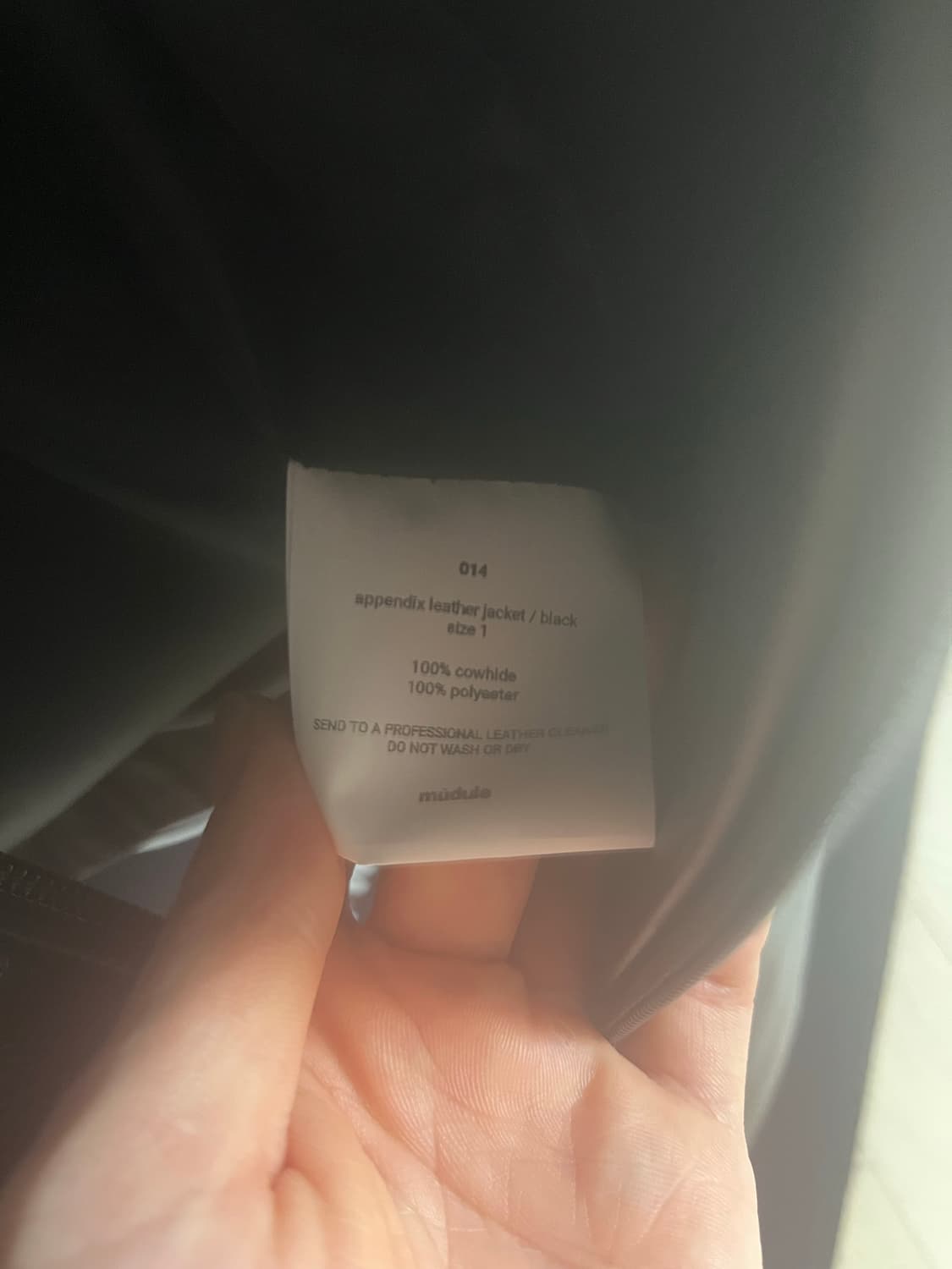 머듈 레더자켓 블랙 1사이즈 상품이미지4