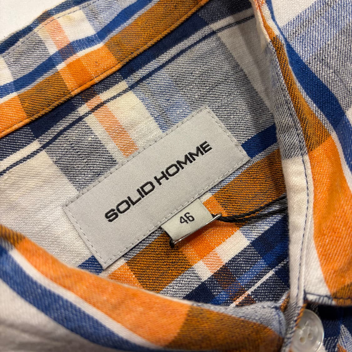 [95] 19s 솔리드옴므 체크 반팔 셔츠 C27 상품이미지4