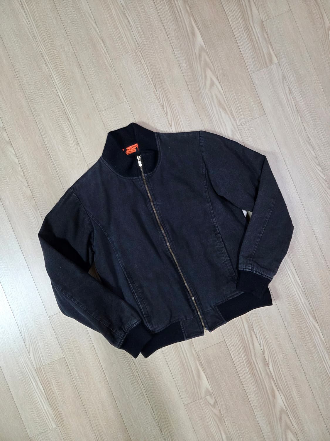 스웨거 원워싱 하이넥 봄버 재킷 상품이미지3