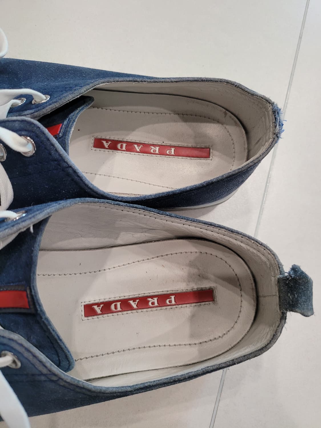 프라다 리네아 로사 스웨이드 스니커즈 (7.5 / 국내 270 추천) 상품이미지6