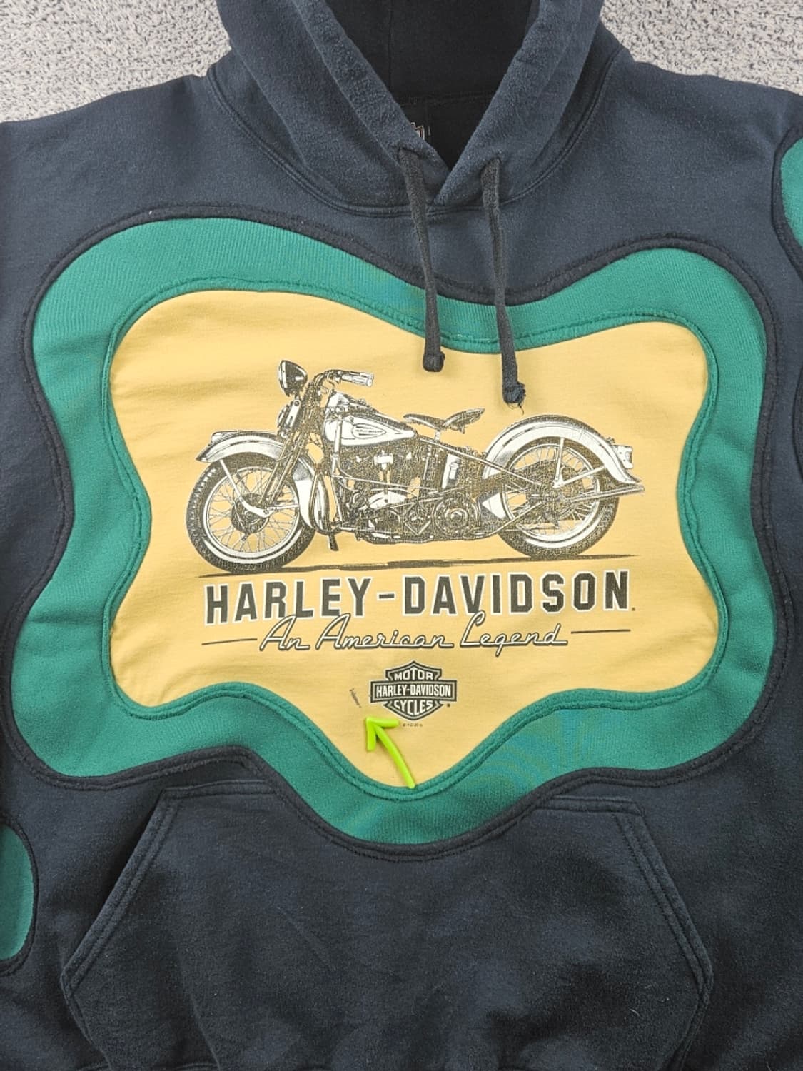 할리데이비슨 아플리케 커스텀 스웻 후드 티셔츠 (2XL추정) / 9322 상품이미지7