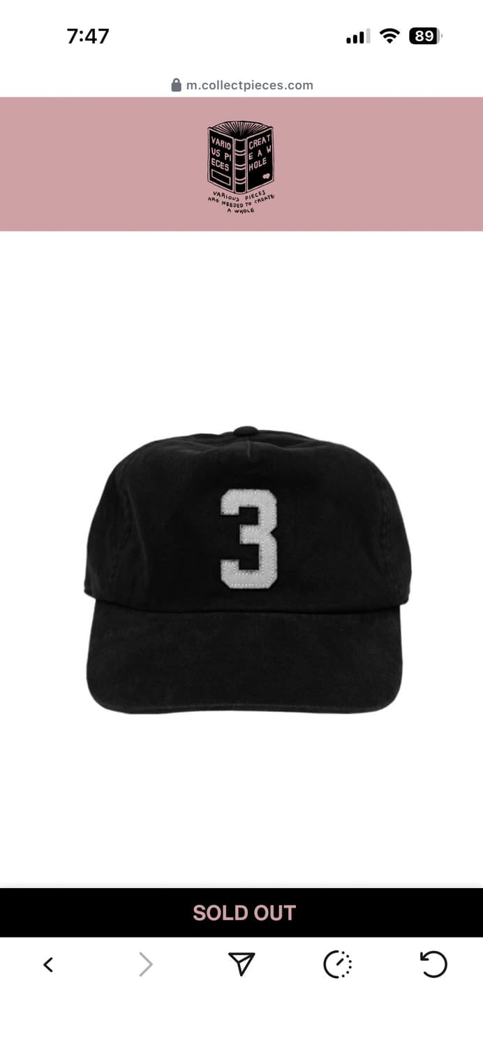 (팝니다) THREE 5 PANEL CAP (BLACK) 상품이미지1