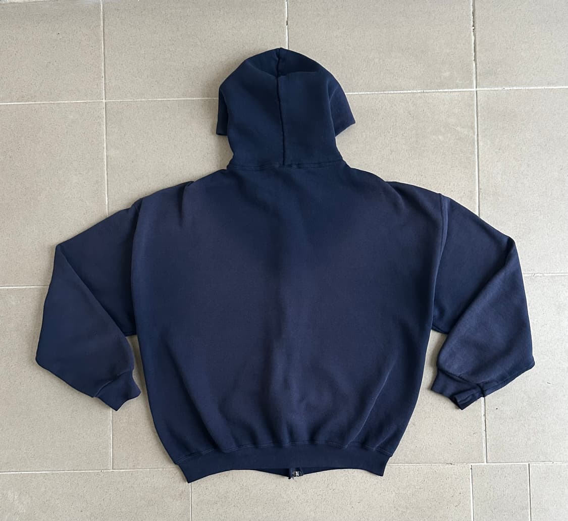 90s 빈티지 러셀 후드집업 네이비 XL 상품이미지2