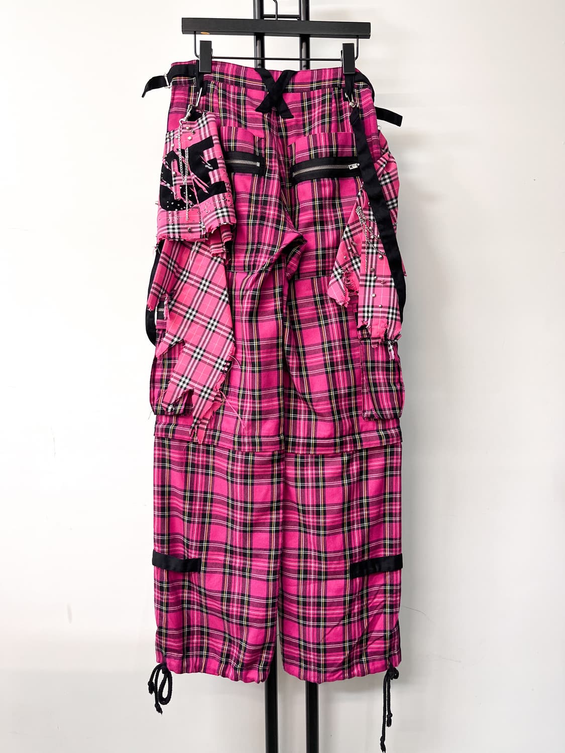 트립 Nyc 핑크 플래이드 카고 팬츠 상품이미지5