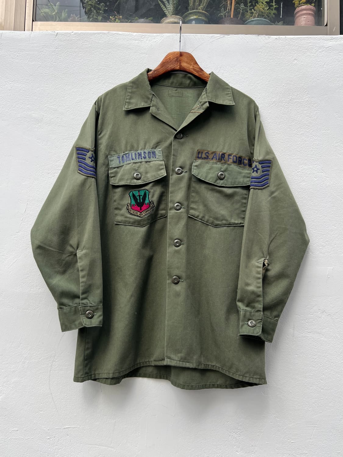 [XL]70~80's 오리지널 U.S AIR FORCE OG-507 셔츠 상품이미지1