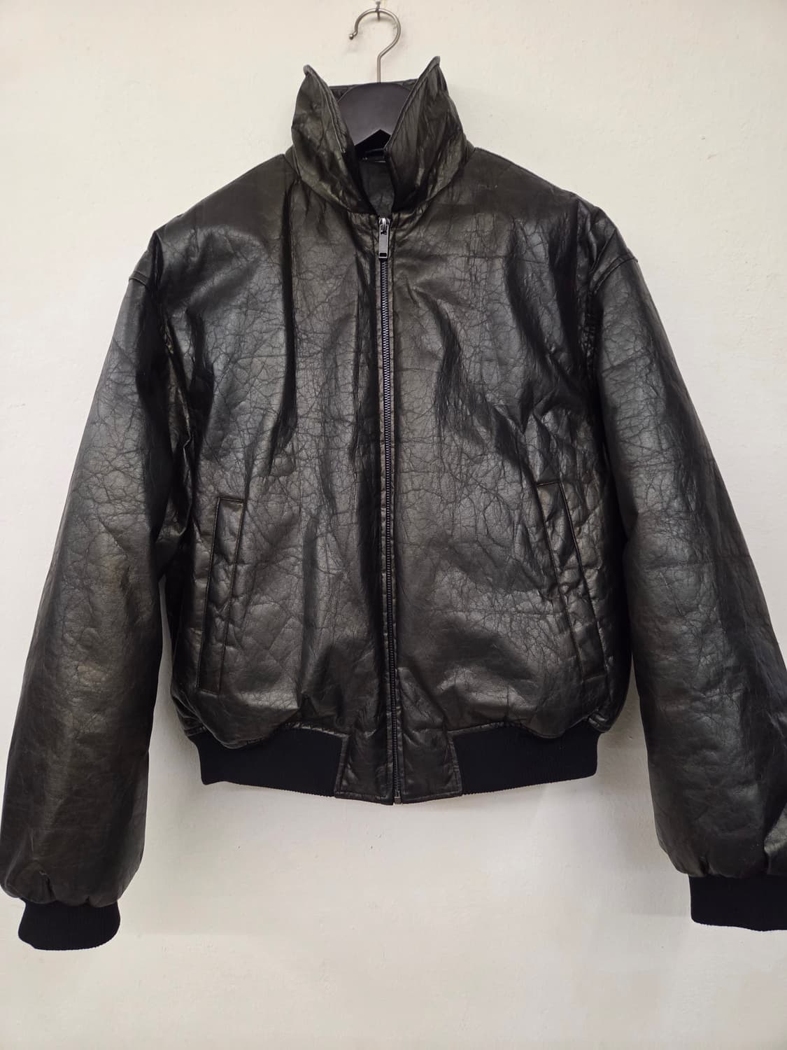 자라 에코 레더 하이넥 블루종 자켓 상품이미지1