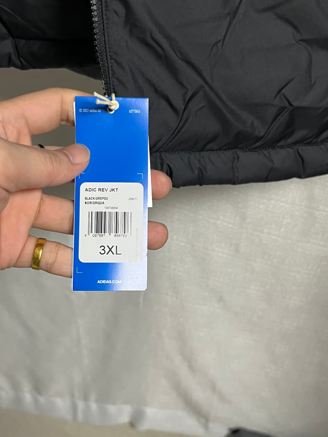 새상품 아디다스 오버핏 리유져블 숏패딩 자켓 점퍼 3XL 상품이미지2